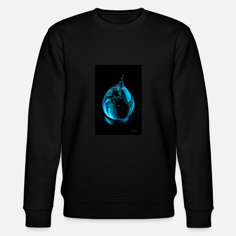 Tropfen cyan 5 - Stanley/Stella Unisex Bio-Sweatshirt CHANGER  - Schwarz