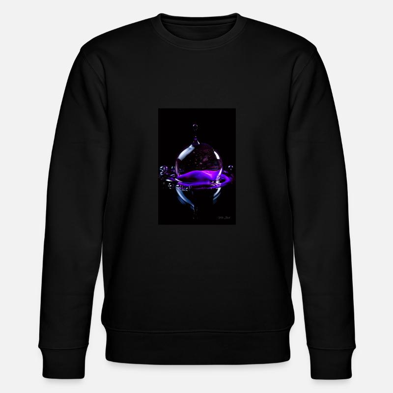 Gouttes violettes 5 - Sweat bio CHANGER Stanley/Stella Unisexe - noir