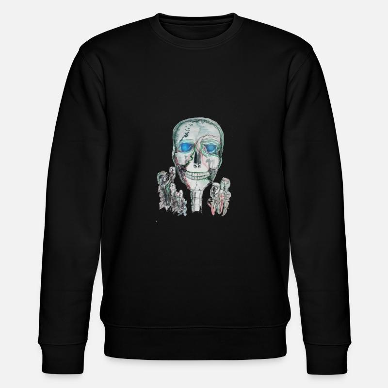 halloween grusel - Stanley/Stella Unisex Bio-Sweatshirt CHANGER  - Schwarz