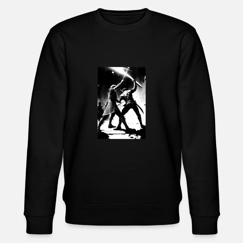 Zwei Samurai Kämpfen Art - Stanley/Stella Unisex Bio-Sweatshirt CHANGER  - Schwarz