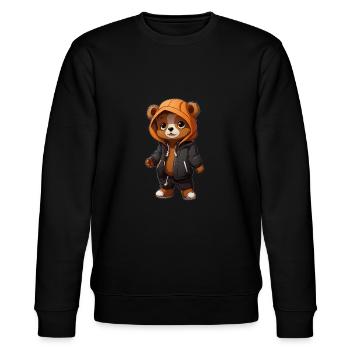 Cooler Baby Bär - Stanley/Stella Unisex Bio-Sweatshirt CHANGER  - Schwarz - Vorne - Nik (191cm) & Marisol (170cm)