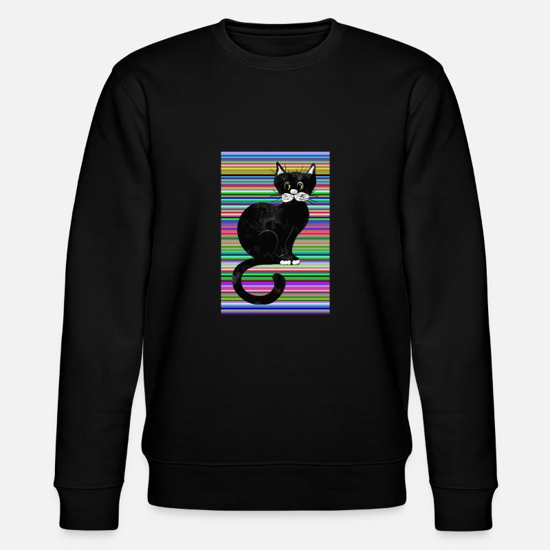 Cat - Stanley/Stella CHANGER Unisex Organic Sweatshirt - black