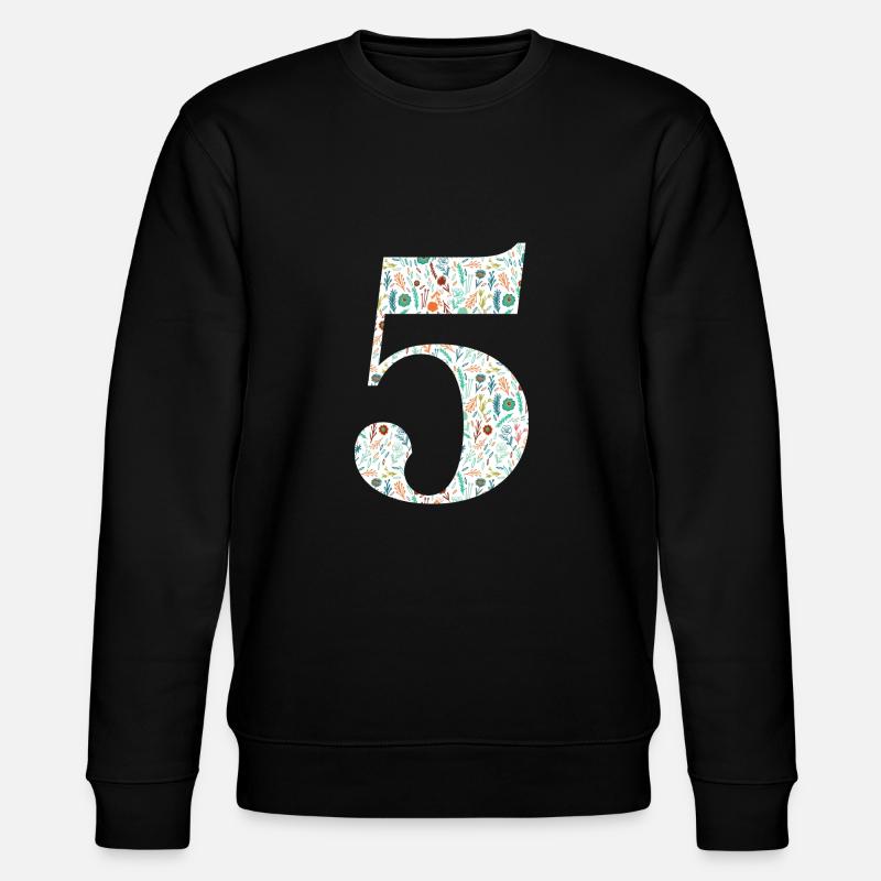 5th Floral Anniversary - Stanley/Stella CHANGER Unisex Organic Sweatshirt - black