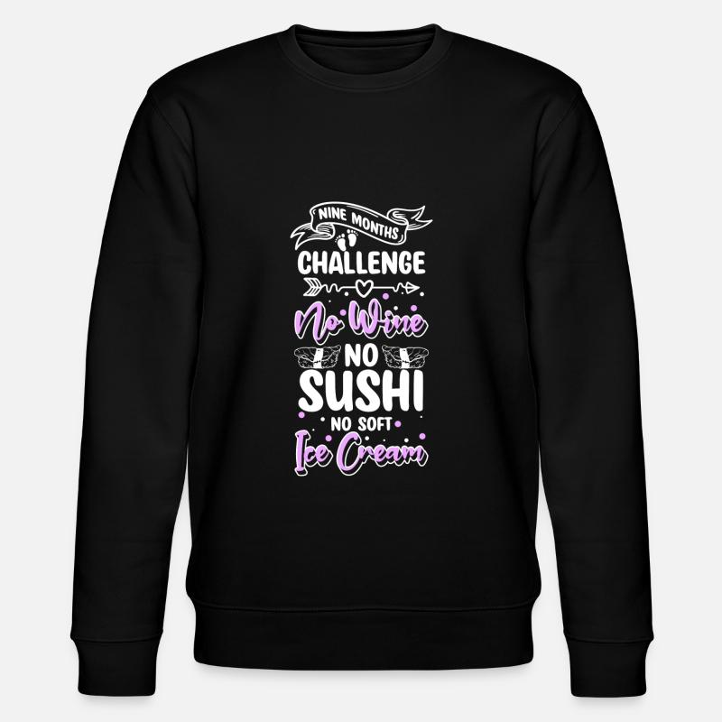 Grossesse Naissance Coeur - Sweat bio CHANGER Stanley/Stella Unisexe - noir