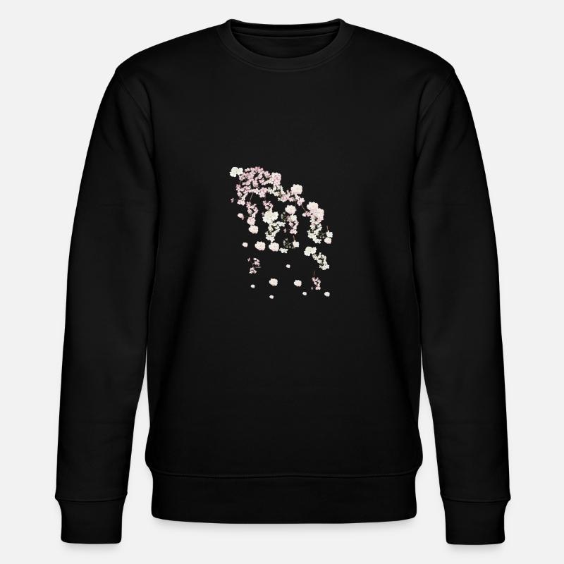 Printemps,vrilles,fleurs,fleurs,fleurs,fleurs,floraison - Sweat bio CHANGER Stanley/Stella Unisexe - noir