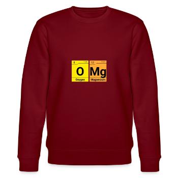 OMG Chemische Elemente - Stanley/Stella Unisex Bio-Sweatshirt CHANGER  - Burgunderrot - Vorne - Nik (191cm) & Marisol (170cm)