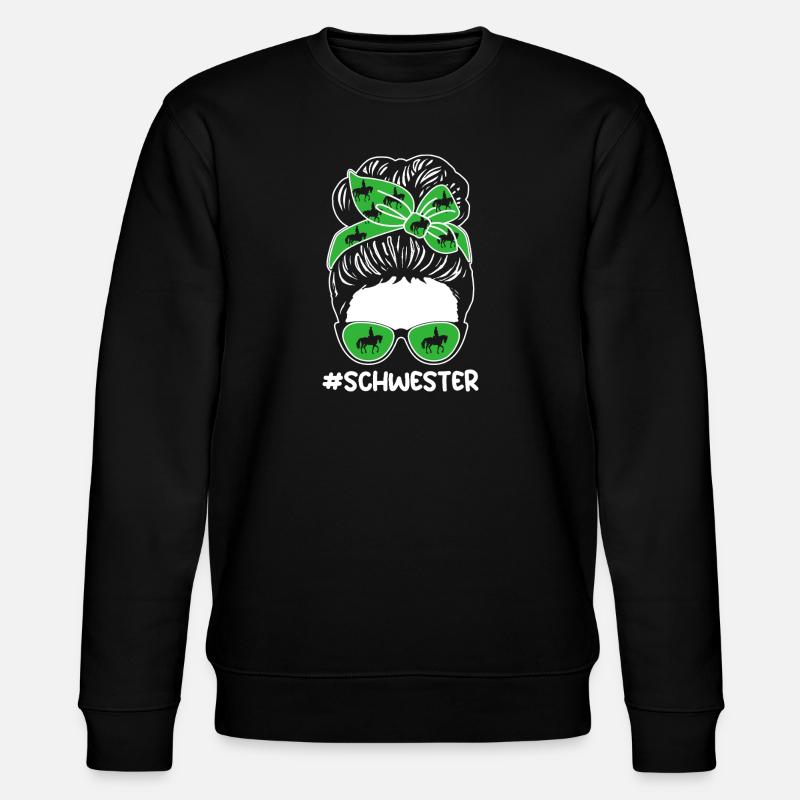 Monter des chevaux sœurs - Sweat bio CHANGER Stanley/Stella Unisexe - noir