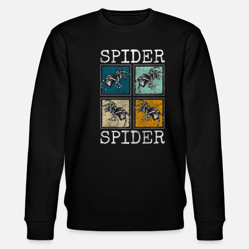 Toile d’araignée Arachnide chasseur phobie - Sweat bio CHANGER Stanley/Stella Unisexe - noir