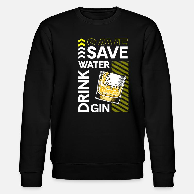 Gin Drinks Drink Long Drink - Stanley/Stella CHANGER Unisex Organic Sweatshirt - black