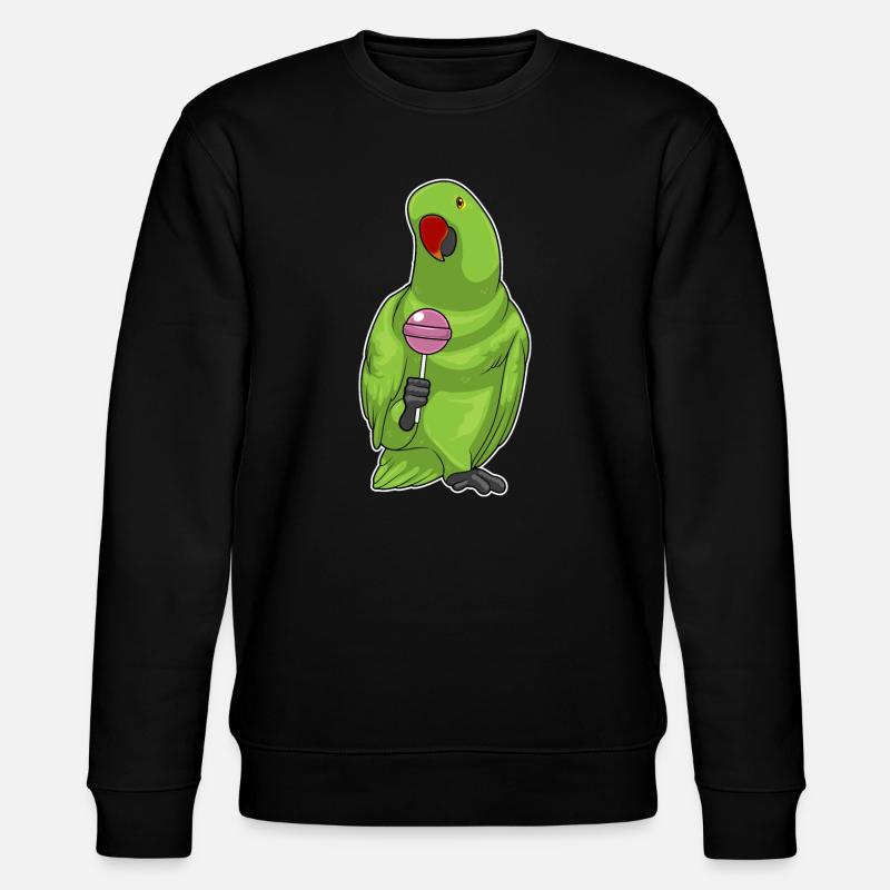 Papagei Lutscher Süßigkeiten - Stanley/Stella Unisex Bio-Sweatshirt CHANGER  - Schwarz