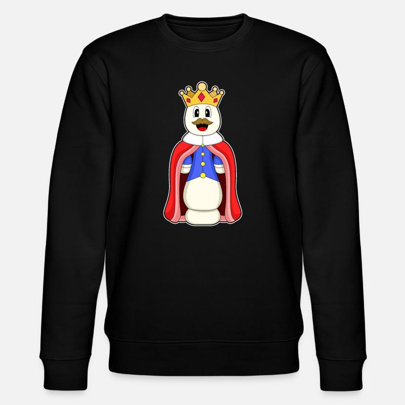 Schachfigur König Schach - Stanley/Stella Unisex Bio-Sweatshirt CHANGER  - Schwarz