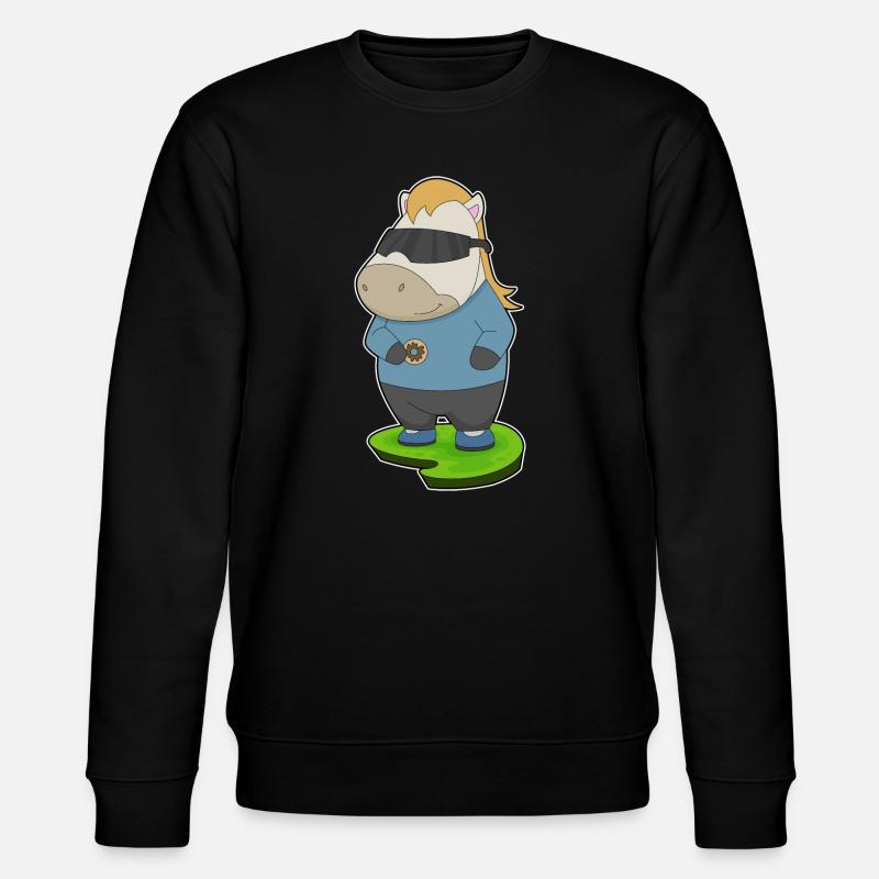Pferd Donut - Stanley/Stella Unisex Bio-Sweatshirt CHANGER - Schwarz
