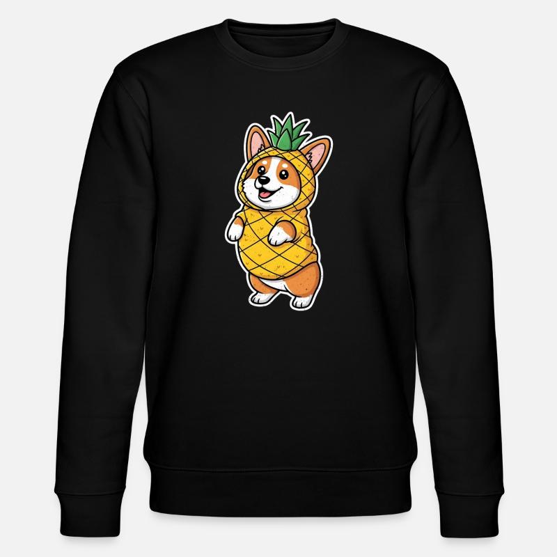 Corgi Pineapple Costume - Stanley/Stella CHANGER Unisex Organic Sweatshirt - black