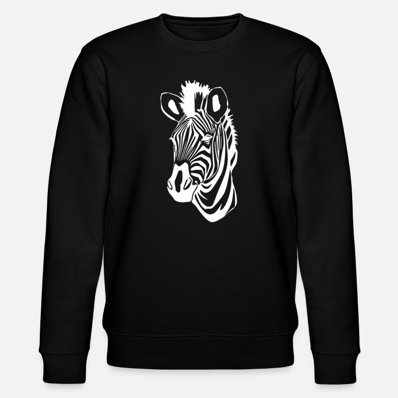Zebra T-shirt Geschenk - Stanley/Stella Unisex Bio-Sweatshirt CHANGER  - Schwarz