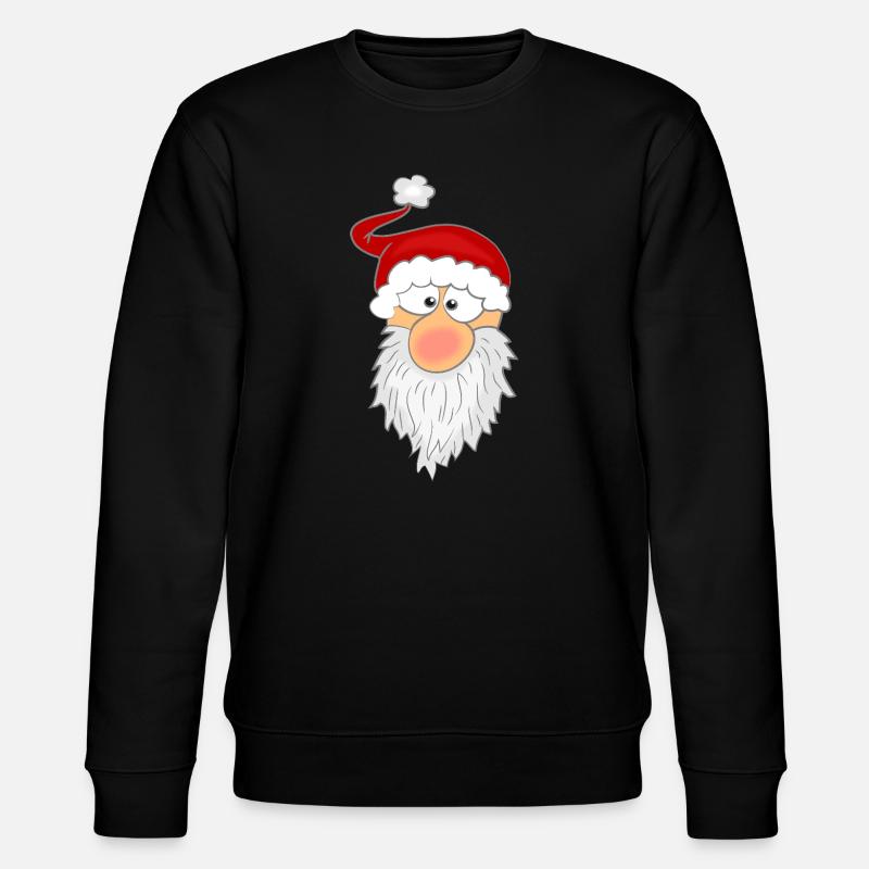 Weihnachtsmann Gesicht - Stanley/Stella Unisex Bio-Sweatshirt CHANGER  - Schwarz