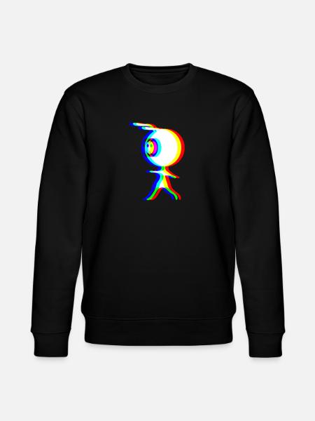 EDM - Alien - Glitch Rave Style - Stanley/Stella CHANGER Unisex Organic Sweatshirt - black