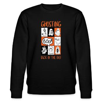 Geist, Halloween - Stanley/Stella Unisex Bio-Sweatshirt CHANGER  - Schwarz - Vorne - Nik (191cm) & Marisol (170cm)