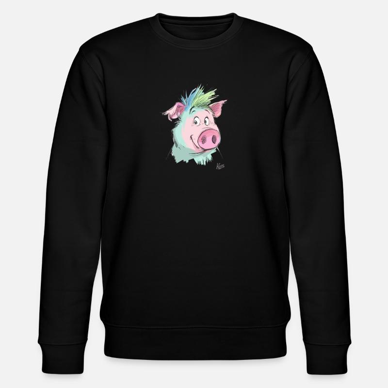 Cochon amical - Sweat bio CHANGER Stanley/Stella Unisexe - noir