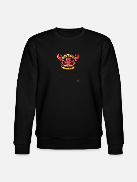 Try the fun lobster burger - Stanley/Stella CHANGER Unisex Organic Sweatshirt - black