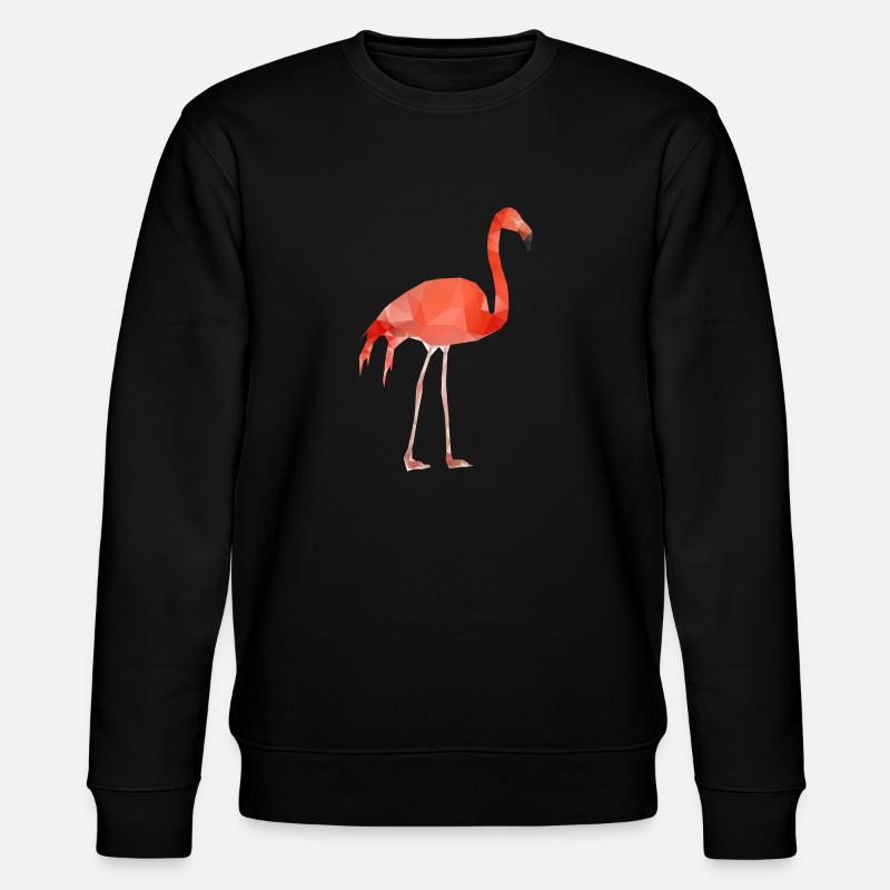 Flamingo Low Poly - Stanley/Stella Unisex Bio-Sweatshirt CHANGER - Schwarz
