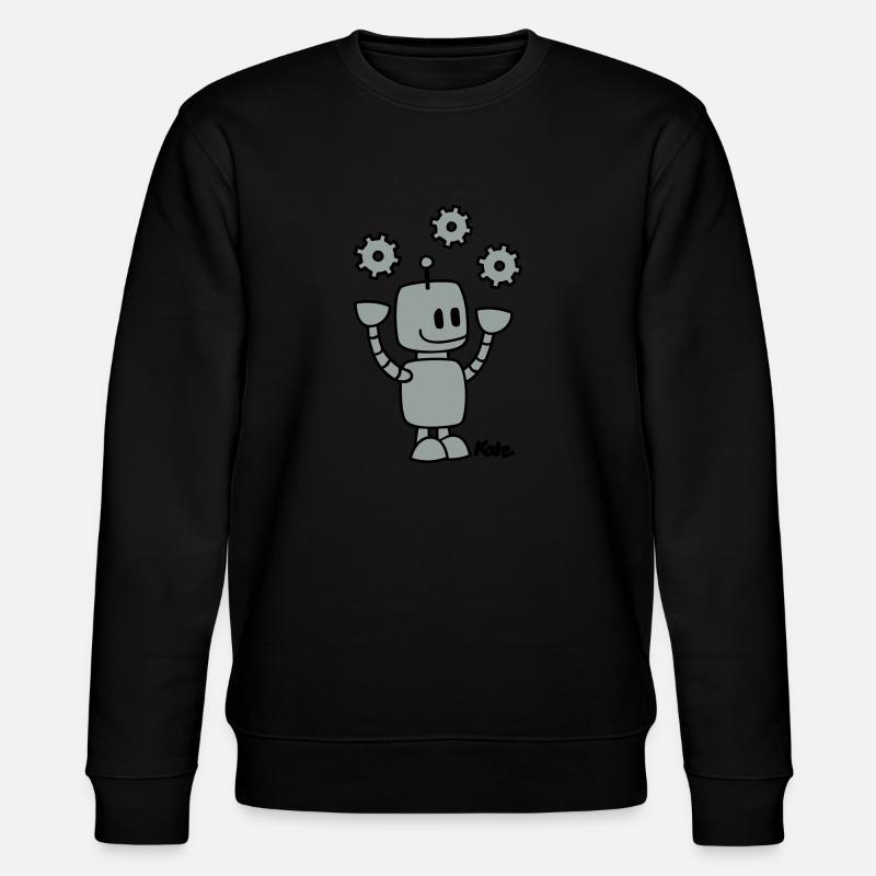 Roboter (2c) - Stanley/Stella Unisex Bio-Sweatshirt CHANGER  - Schwarz