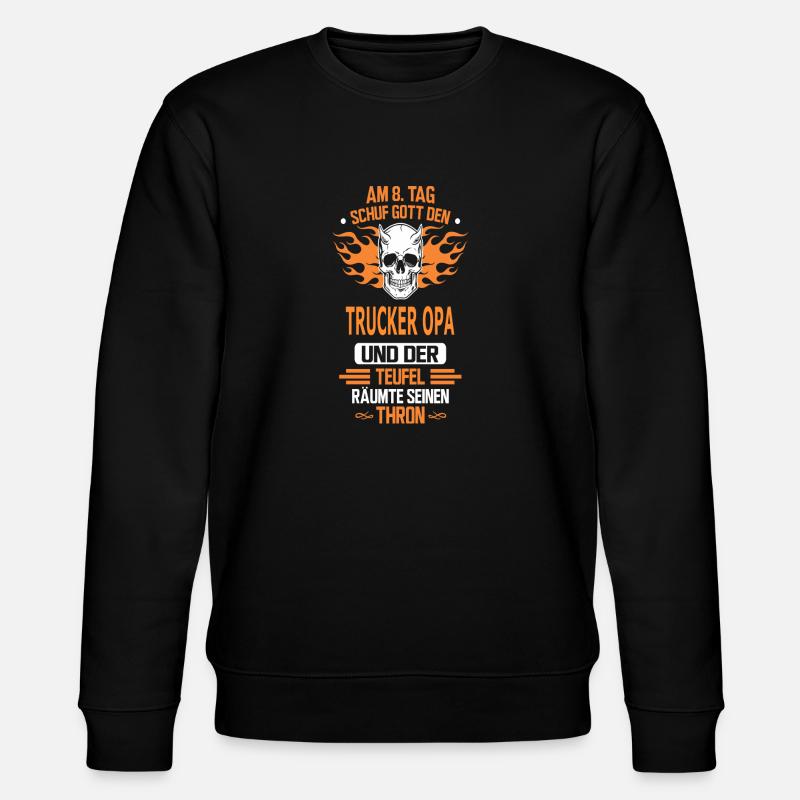TRUCKER OPA - Stanley/Stella Unisex Bio-Sweatshirt CHANGER  - Schwarz