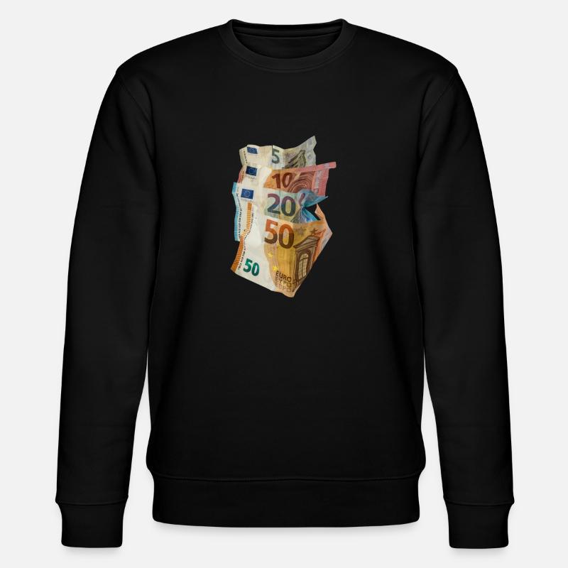 Euro-Geldscheine - Stanley/Stella Unisex Bio-Sweatshirt CHANGER  - Schwarz