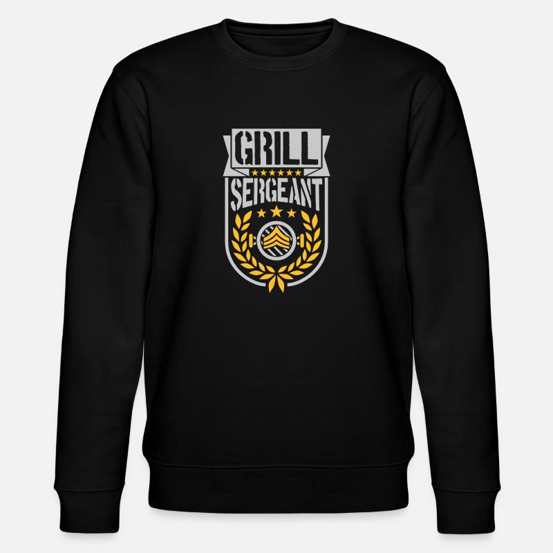 Grill Sergeant Lorbeerkranz Barbecue - Stanley/Stella Unisex Bio-Sweatshirt CHANGER  - Schwarz