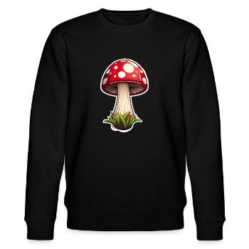Drôle de champignon de dessin animé - Sweat bio CHANGER Stanley/Stella Unisexe - noir - Devant - Nik (191cm) & Marisol (170cm)