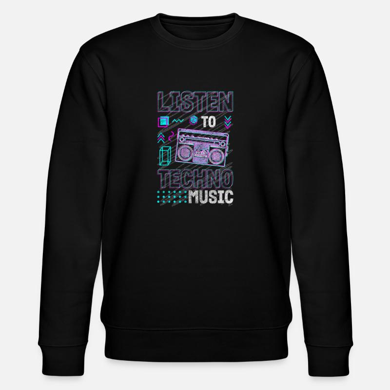 Techno Elektro Musik Dubstep Edm - Stanley/Stella Unisex Bio-Sweatshirt CHANGER  - Schwarz