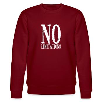 No Limitations - Stanley/Stella Unisex Bio-Sweatshirt CHANGER  - Burgunderrot - Vorne - Nik (191cm) & Marisol (170cm)