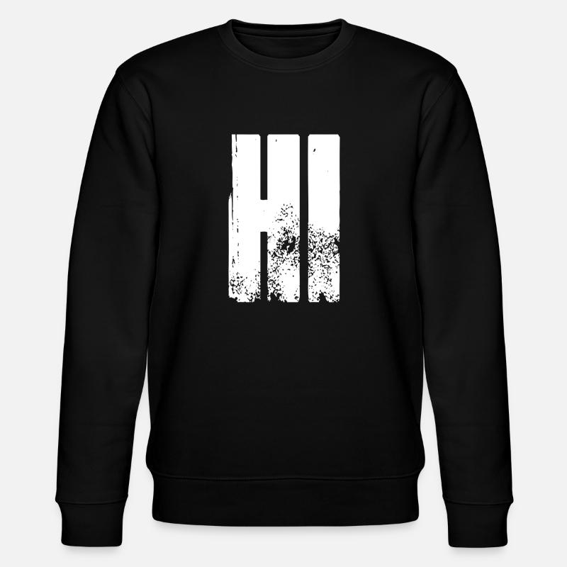 Salut - blanc - Sweat bio CHANGER Stanley/Stella Unisexe - noir