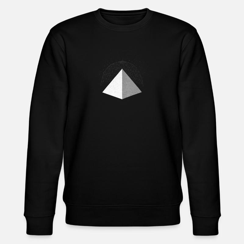 Pyramide mit Energiefeld in Weiss - Stanley/Stella Unisex Bio-Sweatshirt CHANGER  - Schwarz