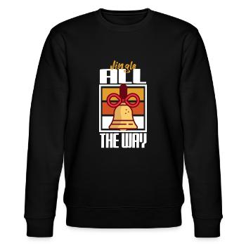 Jingle All The Way Christmas Funny - Stanley/Stella CHANGER Unisex Organic Sweatshirt - black - Front - Nik (191cm) & Marisol (170cm)