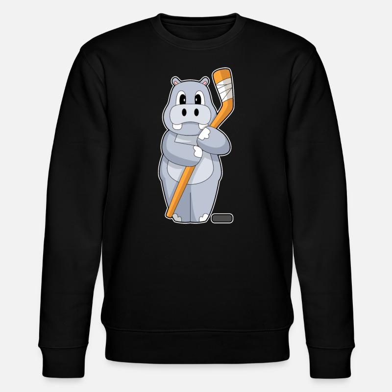 Nilpferd Eishockey Eishockeyschläger - Stanley/Stella Unisex Bio-Sweatshirt CHANGER - Schwarz