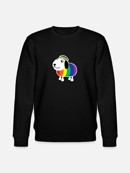 Rainbow sheep rainbow flag animal - Stanley/Stella CHANGER Unisex Organic Sweatshirt - black