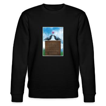 Turteltauben auf dem Schornstein - Stanley/Stella Unisex Bio-Sweatshirt CHANGER  - Schwarz - Vorne - Nik (191cm) & Marisol (170cm)