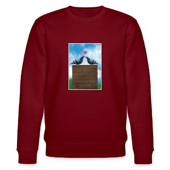 Lovebirds on the chimney - Stanley/Stella CHANGER Unisex Organic Sweatshirt - burgundy - Front - Nik (191cm) & Marisol (170cm)
