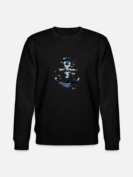 Wasserfarben Anker - Stanley/Stella Unisex Bio-Sweatshirt CHANGER - Schwarz