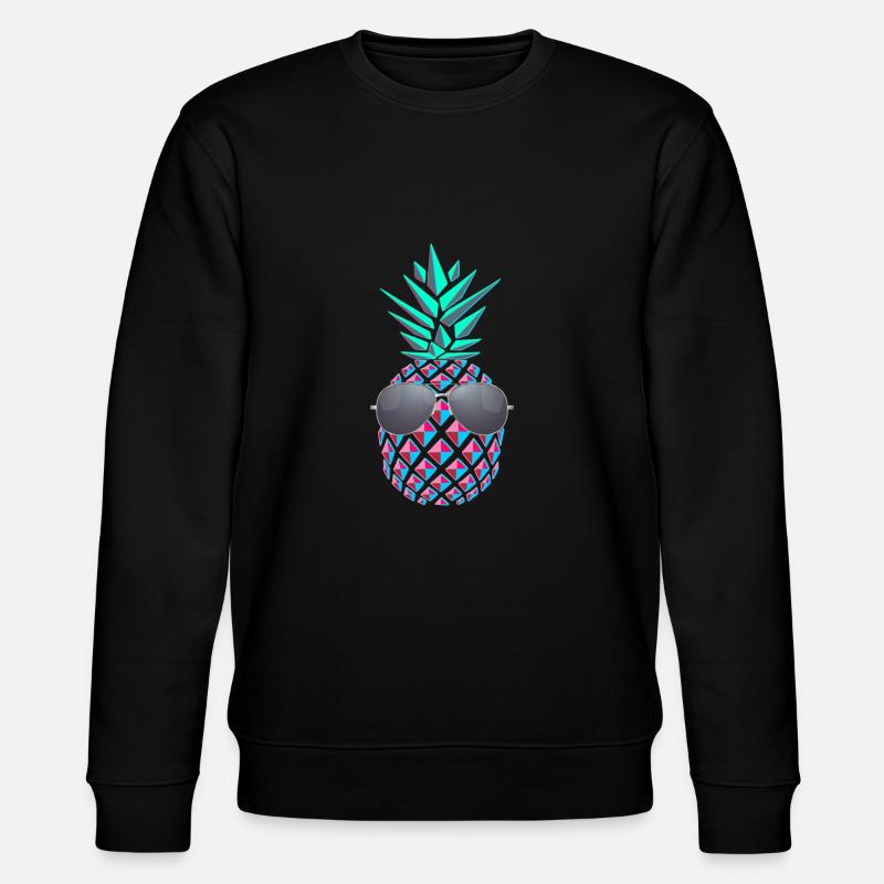 cool ananas - Stanley/Stella Unisex Bio-Sweatshirt CHANGER  - Schwarz