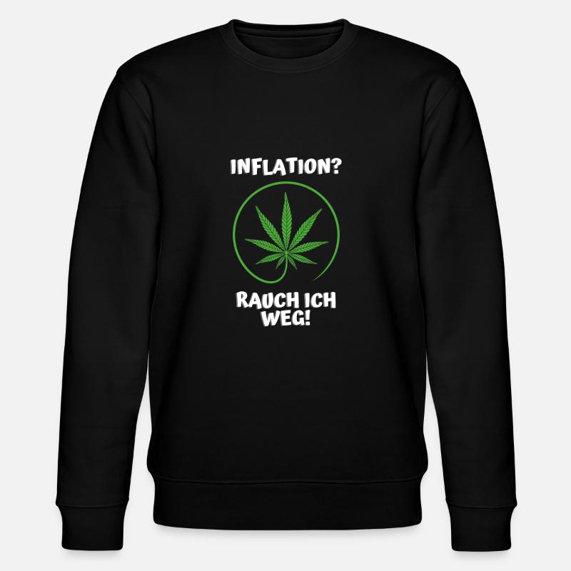 Inflation? Rauch ich weg - Stanley/Stella Unisex Bio-Sweatshirt CHANGER  - Schwarz