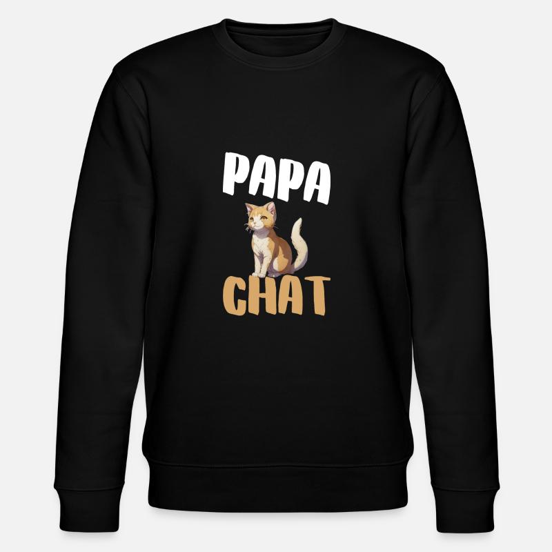 Papa chat - Sweat bio CHANGER Stanley/Stella Unisexe - noir