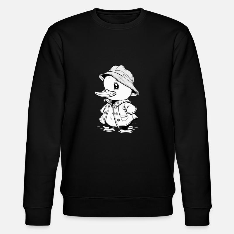 Dapper Duck - Prêt pour l’aventure - Sweat bio CHANGER Stanley/Stella Unisexe - noir