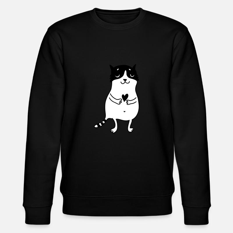 Katze - Stanley/Stella Unisex Bio-Sweatshirt CHANGER  - Schwarz