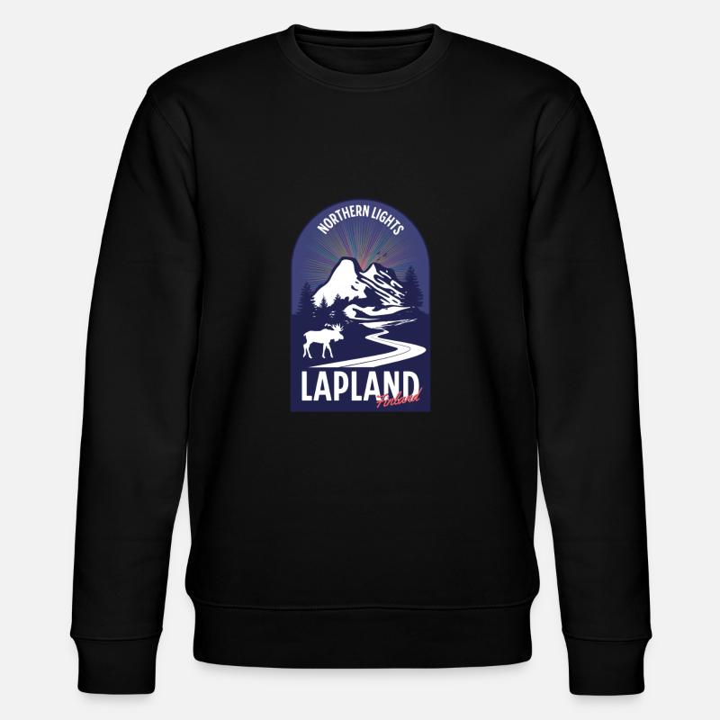 Finnisch-Lappland Nordlichter - Stanley/Stella Unisex Bio-Sweatshirt CHANGER  - Schwarz