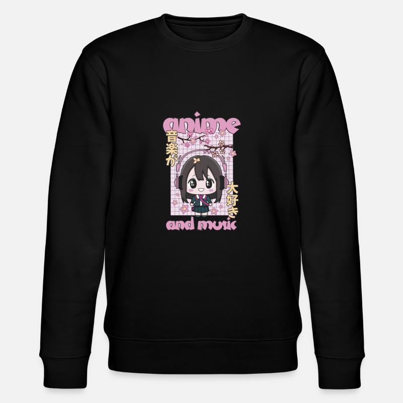Anime And Music - Stanley/Stella Unisex Bio-Sweatshirt CHANGER  - Schwarz