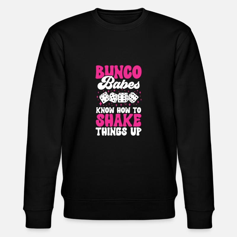 Bunco Dice Game - Stanley/Stella CHANGER Unisex Organic Sweatshirt - black