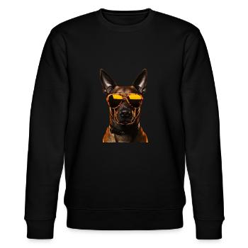 Malinois Cool - Malinois Hund - Stanley/Stella Unisex Bio-Sweatshirt CHANGER  - Schwarz - Vorne - Nik (191cm) & Marisol (170cm)