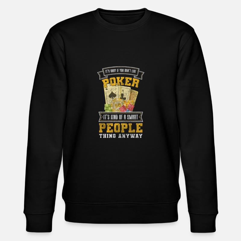 Kartenspiel Deck Doppelkopf All In - Stanley/Stella Unisex Bio-Sweatshirt CHANGER  - Schwarz