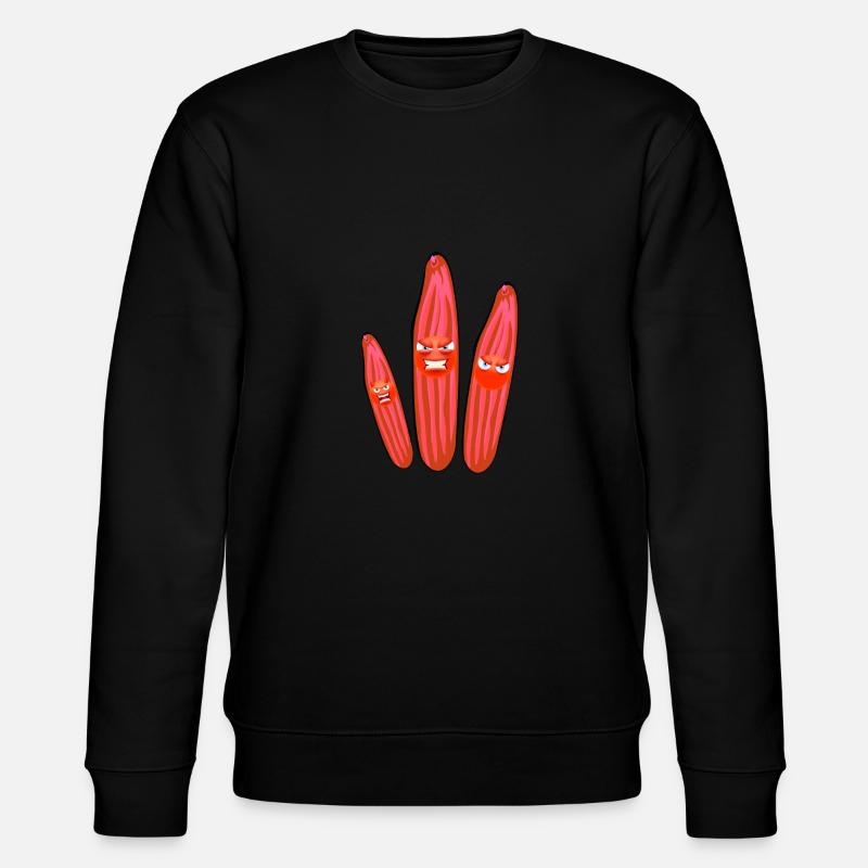 Wütende Gurke, Gurken, Comic, Gurke - Stanley/Stella Unisex Bio-Sweatshirt CHANGER - Schwarz